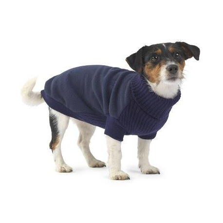 House of Paws Fleece and Knit Dog Jumper Navy