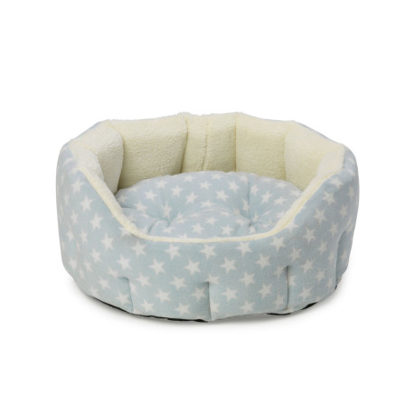House of Paws Fleece Star Snuggle Oval Blue
