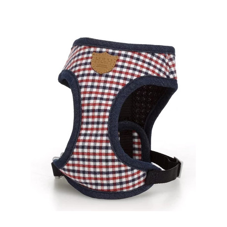 Hugo & Hudson - Red and Blue Checked Dog Harness