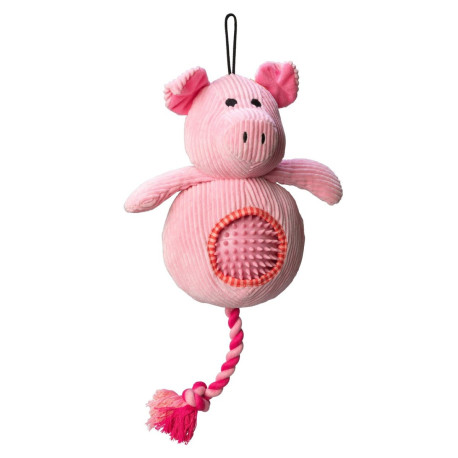 House of Paws Clever Piggy Dog Toy with Spiky Ball