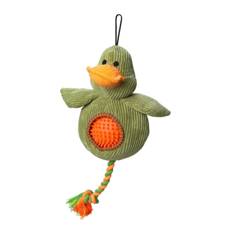 House of Paws Clever Ducky Dog Toy with Spiky Ball