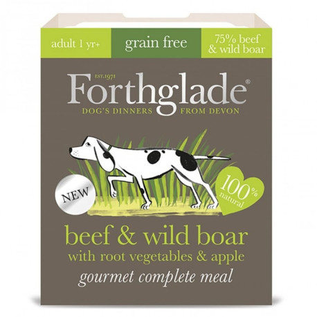 Forthglade - Grain Free Gourmet Beef & Wild Boar, Root Veg & Apple - Wet Dog Food