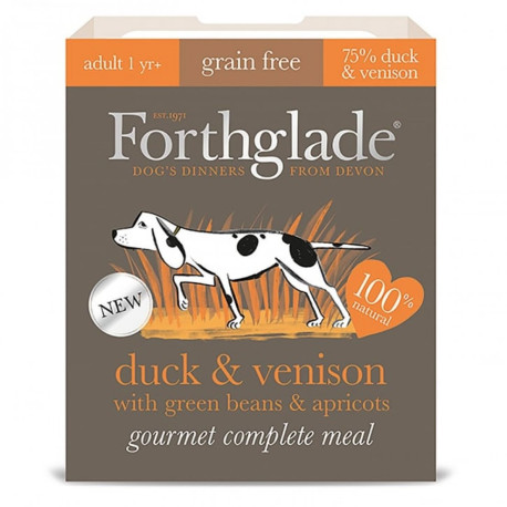 Forthglade - Grain Free Gourmet Duck & Venison, Beans & Apricots - Wet Dog Food