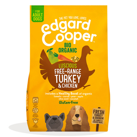 Edgard & Cooper - Fresh Organic Free Range Turkey & Chicken - Dry Dog Food