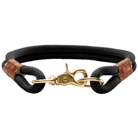 Hunter - Oss Rope Dog Collar - Black