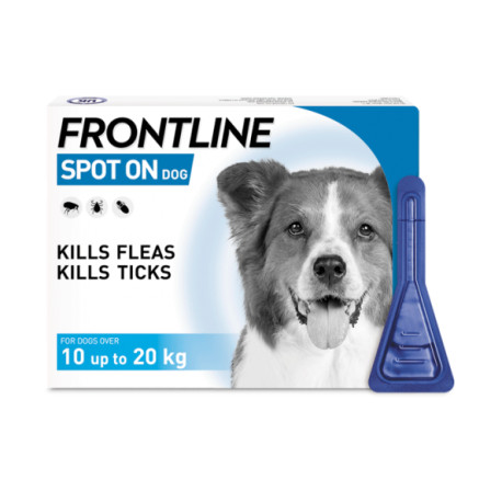 Frontline - Spot On Flea & Tick Treatment Pipettes - Medium Dogs 10-20kg