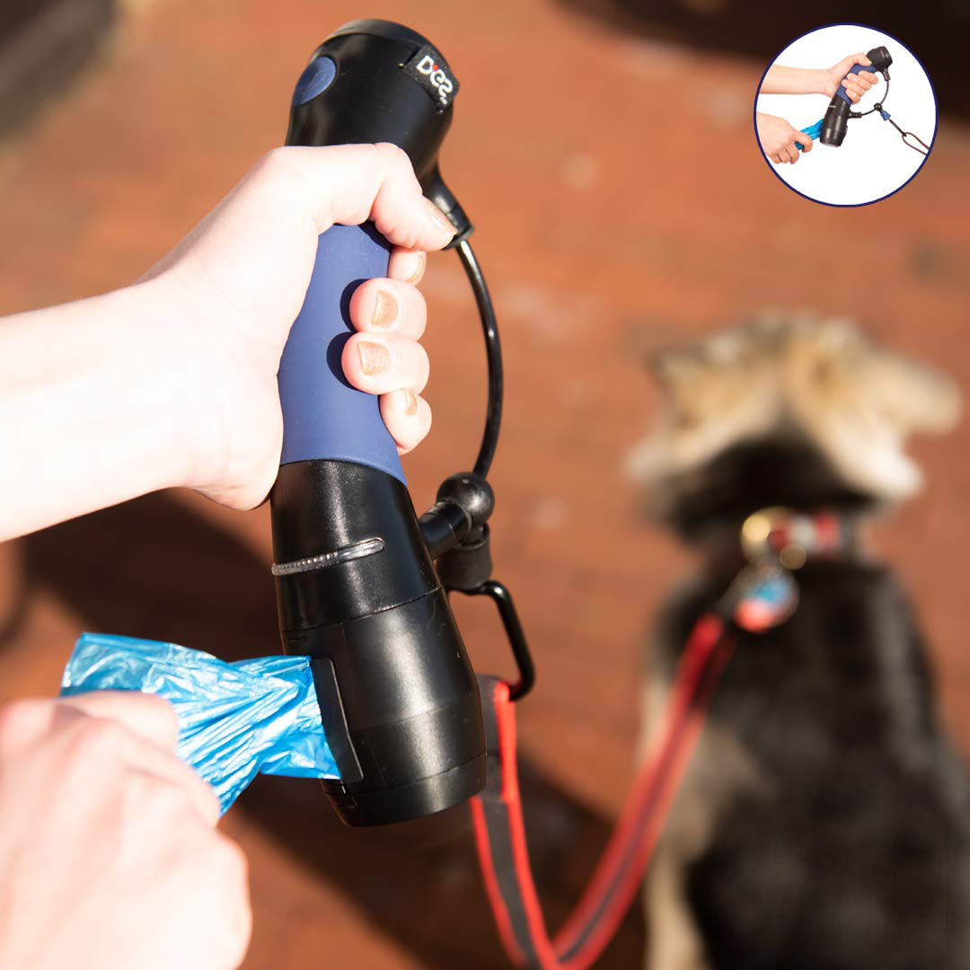 I'm Gismo - Dog Lead Handle With Poo Bag Dispenser - Electric Blue
