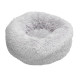 House of Paws - Grey Faux Fur Donut Dog Bed