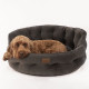 Joules Velvet Chesterfield Dog Bed - Grey