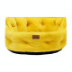 Joules Velvet Chesterfield Dog Bed - Yellow