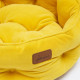 Joules Velvet Chesterfield Dog Bed - Yellow