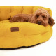 Joules Velvet Chesterfield Dog Bed - Yellow