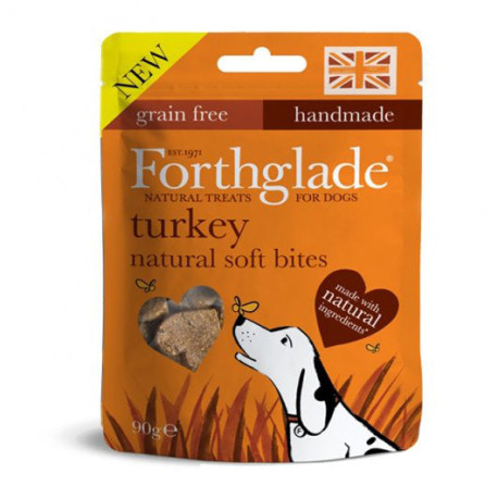 Forthglade - Grain Free Soft Bite Turkey Dog Treats - 90g