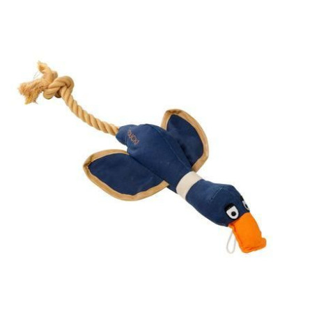 House of Paws - Duck! Canvas Thrower Dog Toy - Navy