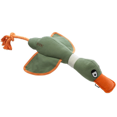 House of Paws - Duck! Canvas Thrower Dog Toy - Khaki