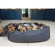 Rosewood - Grey Felt with Memory Foam Square Bed