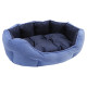 Rosewood - Quilted Navy Water Resistant Oval Dog Bed