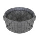 Rosewood - Silver Felt &amp; Fur Plaited Bed