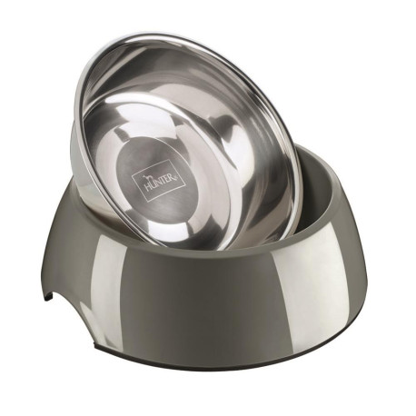 Hunter Melamine Dog Food Bowl – Grey