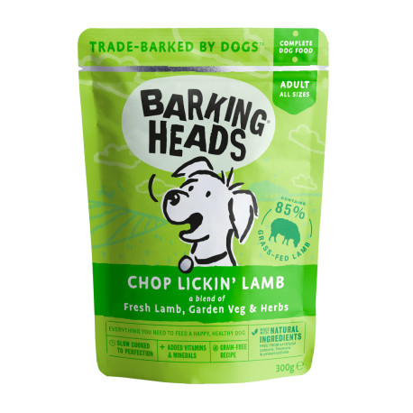 Barking Heads - Chop Lickin' Lamb Wet Dog Food - 10x300g