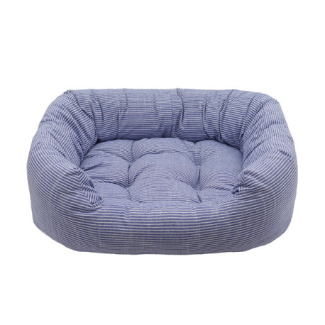 Rosewood - Blue Sky Stripe Square Dog Bed