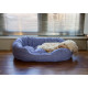 Rosewood - Blue Sky Stripe Square Dog Bed