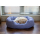 Rosewood - Blue Sky Stripe Square Dog Bed