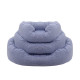 Rosewood - Blue Sky Stripe Square Dog Bed