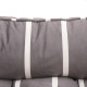 Rosewood - Grey Velvet Stripe Square Dog Bed