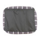 Rosewood - Grey Velvet Stripe Square Dog Bed