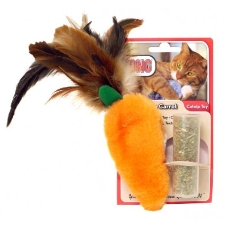 KONG - Dr Noys Catnip Cat Toy Feather Top Carrot