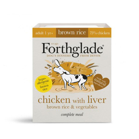 Forthglade - Chicken with Liver, Brown Rice & Vegetables - Wet Dog Food (1x395g)