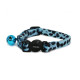 Ancol - Velvet Safety Cat Collar - Turquoise Leopard Print
