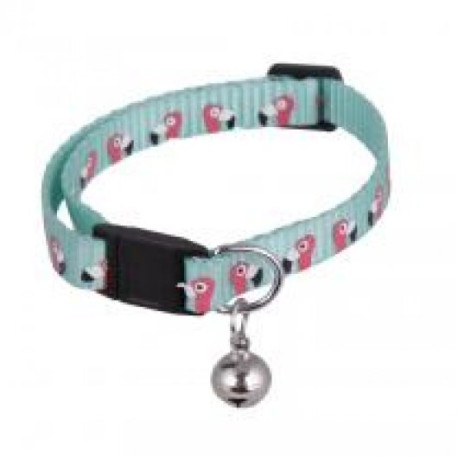 Ministry Of Pets Printed Flamingo Adjustable Collar With Charm For Dogs 28-45cm