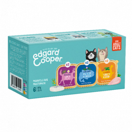 Edgard & Cooper Cat Adult Wet Marvellous Multipack 6x85g