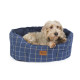 House of Paws - Navy Tweed Oval Dog Bed