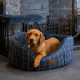 House of Paws - Navy Tweed Oval Dog Bed