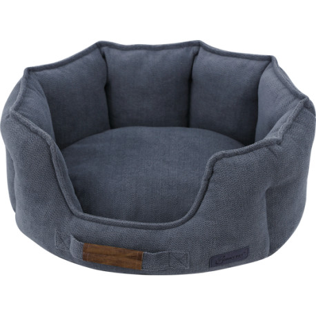 House of Paws - Navy Sofa Fabric Oval Bed