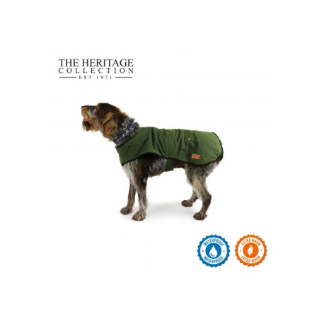 Ancol - Heritage Green Wax Dog Coat
