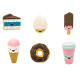 Ice Cream &amp; Lolly Squeaky 6 Dog Toy Set