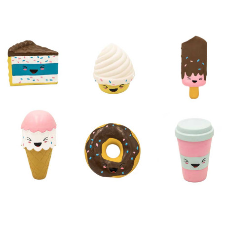 Ice Cream & Lolly Squeaky 6 Dog Toy Set