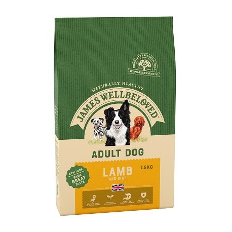 James Wellbeloved Lamb & Rice Adult Dog Food 7.5kg