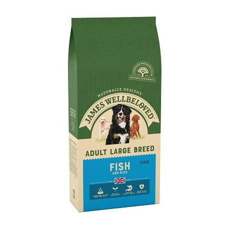 James Wellbeloved Fish & Rice Large Breed Dog Food 15kg