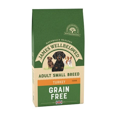James Wellbeloved Small Breed Grain Free Turkey & Vegetable Dog Food 7.5kg