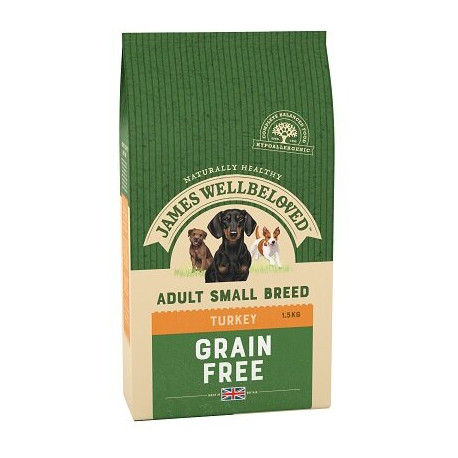 James Wellbeloved Small Breed Grain Free Turkey & Vegetable Dog Food 1.5kg