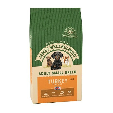 James Wellbeloved Small Breed Turkey & Rice Dog Food 1.5kg
