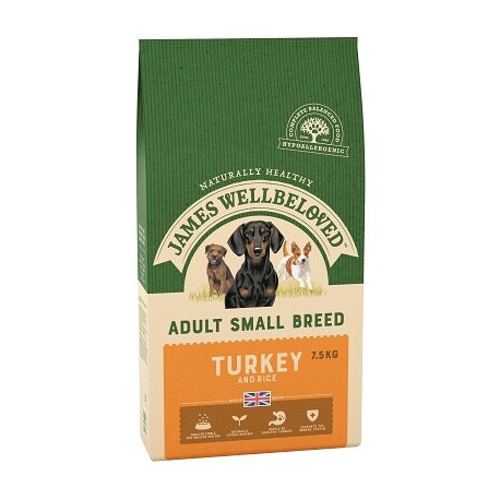 James Wellbeloved Small Breed Turkey & Rice Dog Food 7.5kg