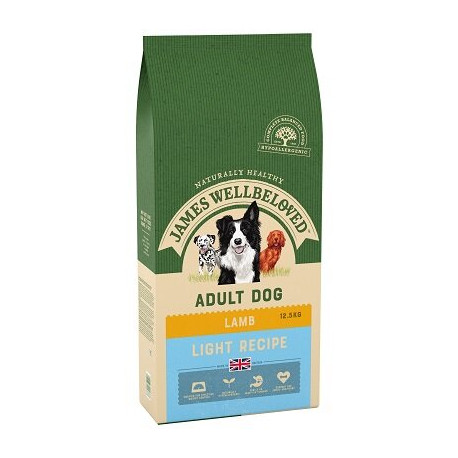James Wellbeloved Lamb & Rice Light Dog Food 12.5kg