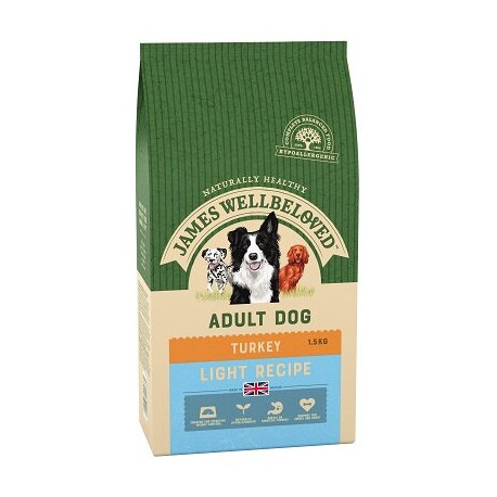 James Wellbeloved Turkey & Rice Light Dog Food 1.5kg