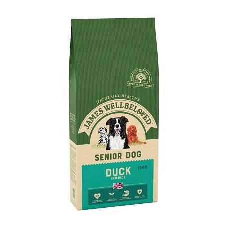 James Wellbeloved Duck & Rice Senior Dog Food 15kg